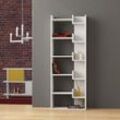 Decortie Oppa Modernes Bücherregal Display Unit Weiß Hoch 162.4cm