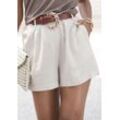 LASCANA Webshorts beige Gr. 34 für Damen. Figurumspielend