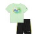 Nike Hazy Rays Shorts-Set für Babys (12–24 M) - Schwarz