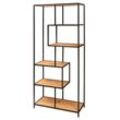 riess-ambiente Bücherregal SLIM LINE - Industrial 185cm Wildeiche schwarz sechs Regalböden pflegeleicht