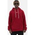 Teddy Basic Hoodie Teddyfell Sweater Pullover Oversize m Rot