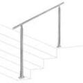 Swanew - 120cm Treppengeländer Edelstahl Handlauf Geländer für Treppen Brüstung Balkon ohne Querstreben, Innen und Außen