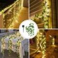 Efeu Lichterkette Girlande 10m mit 100LEDs LED-Lichterkette Blatt-Lichterkette Dekoration für Party, Hochzeit, Garten, Zimmer, Innen - Unho