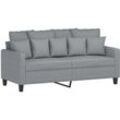 Vidaxl - 2-Sitzer-Sofa Hellgrau 140 cm Stoff Grau