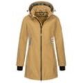 Softshelljacke ARCTIC SEVEN "ASGiuliana", Damen, Gr. 4XL, beige, Obermaterial: 96% Polyester, 4% Elasthan; Innenmaterial: 100% Polyester, Jacken, mit abnehmbarer Kapuze