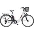 E-Bike TELEFUNKEN "Multitalent RC822" Gr. 48, weiß, E-Bikes, 48cm, 28 Zoll (71,12cm), City Elektrofahrrad, Damen Herren, 28 Zoll, 36 V 374 Wh Akku, Pedelec