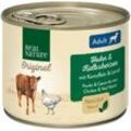 REAL NATURE Original Nassfutter für Hunde Adult Kalbsherzen & Huhn 6x200 g