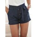 LASCANA Shorts blau Gr. 34 für Damen. Figurumspielend