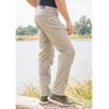 Trekkinghose JOHN DEVIN, Herren, Gr. 46, N-Gr, beige (sand), Obermaterial: 95% Polyamid, 5% Elasthan, sportlich, bequem knöchellang, Hosen, länge der Hose mit Knöpfen verstellbar