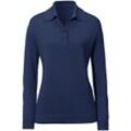 Polo-Pullover Modell Pia Peter Hahn Seide/Kaschmir blau