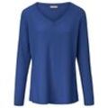 V-Pullover aus 100% Premium-Kaschmir include blau