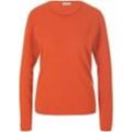 Rundhals-Pullover aus Schurwolle und Kaschmir include orange