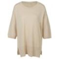 Rundhals-Pullover aus 100% Kaschmir include beige