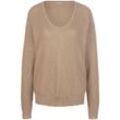 Rundhals-Pullover aus Seide und Kaschmir include beige