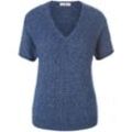 V-Pullover Peter Hahn blau