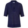 Polo-Pullover Peter Hahn blau