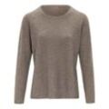 Rundhals-Pullover aus Schurwolle und Kaschmir include beige