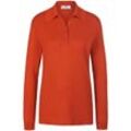 Polo-Pullover Modell Pia Peter Hahn Seide/Kaschmir orange