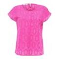 Bluse Rundhals-Ausschnitt Peter Hahn pink