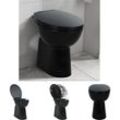 Hohe Spülrandlose Toilette Soft-Close 7cm Höher Keramik Schwarz - Toiletten - Schwarz - The Living Store