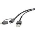 Renkforce - Apple iPad/iPhone/iPod Anschlusskabel [1x usb 2.0 Stecker a - 1x usb 2.0 Stecker Micro-B,