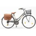 Cityrad "Citybike 605 Lady" Gr. 46, grau (grau, grau), VENICE - I LOVE ITALY, Fahrräder, 46cm, 28 Zoll (71,12cm), für Damen, Kettenschaltung