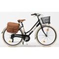 Cityrad "Citybike 605 Alu Lady" Gr. 46, schwarz (schwarz, schwarz), VENICE - I LOVE ITALY, Fahrräder, 46cm, 28 Zoll (71,12cm), für Damen, Kettenschaltung