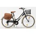 Cityrad "Citybike 615 Alu lady" Gr. 46, schwarz (schwarz, schwarz), VENICE - I LOVE ITALY, Fahrräder, 46cm, 28 Zoll (71,12cm), für Damen, Kettenschaltung