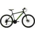 Mountainbike KS CYCLING "Sharp" Gr. 51, schwarz (schwarz, schwarz), Fahrräder, 51cm, 26 Zoll (66,04cm), für Herren, Kettenschaltung