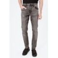 Slim-fit-Jeans HARLEM SOUL "CLE-VE" Gr. 28, Länge 34, grau Herren Jeans 5-Pocket-Jeans mit Destroy-Effekte