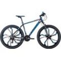 Mountainbike KS CYCLING "Xplicit" Gr. 51, schwarz (schwarz, blau, schwarz), Fahrräder, 53cm, 27,5 Zoll (69,85cm), für Herren, Kettenschaltung