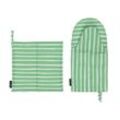 Marimekko - Piccolo Ofenhandschuh & Topflappen, hellgrau / spring green (2er-Set)