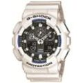 Chronograph CASIO G-SHOCK "GA-100B-7AER" Armbanduhren weiß Herren Quarzuhr, Armbanduhr, Herrenuhr, digital, bis 20 bar wasserdicht