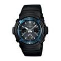 Funkchronograph CASIO G-SHOCK "AWG-M100A-1AER" Armbanduhren schwarz Herren Solaruhr, Armbanduhr, Herrenuhr, digital, retro,bis 20 bar wasserdicht