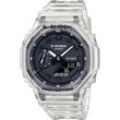 Chronograph CASIO G-SHOCK "GA-2100SKE-7AER" Armbanduhren farblos (transparent, weiß) Herren Quarzuhr, Armbanduhr, Damen, Herren, digital, bis 20 bar wasserdicht