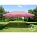 Faltzelt Faltpavillon Wasserdicht FleXtents pro 3x6m Gestreift - Weiß / Rot