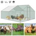 Hengda Hühnerstall Freilaufgehege Voliere Tiergehege Kleintierstall Hühnerhaus Geflügelstall 3x4x2m