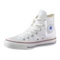 Sneaker CONVERSE "Chuck Taylor All Star Basic Leather Hi" Gr. 37,5, weiß (white) Schuhe Bekleidung