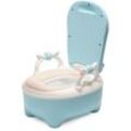 Kinder Töpfchen und Toilette für Babys, Babytopf mit WC-Funktion, Kinder Toilettensitz und Trainer mit Griffen und rutschfestem Design blau - Swanew