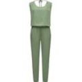 Ragwear Jumpsuit Noveel schicker, langer Damen Overall mit Bindeband, grau|grün