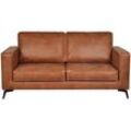 Vintage-Ledersofa 2-Sitzer cognacfarben SONNY