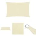 The Living Store - Sonnensegel Oxford-Gewebe Rechteckig 2x5 m Creme - Sonnenschirme & Sonnenschutze - Creme