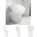 Hohe Spülrandlose Toilette Soft-Close 7 cm Höher Keramik Weiß - Toiletten - Weiß - The Living Store