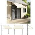 Markise Einziehbar Creme 200x150 cm Stoff und Stahl - Markisen - Creme - The Living Store