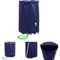 Wassertank mit Wasserhahn Faltbar 500 l pvc - Bewässerungssysteme - Blau - The Living Store