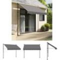 The Living Store Markise Einziehbar Anthrazit 250x150 cm Stoff und Stahl - Markisen