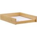 Dokumentenablage Holz, din A4 Papierfach, Büro, Schreibtisch, flach, Briefablage Bambus, BxT: 25x33 cm, natur - Relaxdays