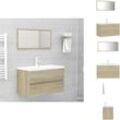 Vidaxl - Badezimmermöbel-Sets - Living Badmöbel-Set Sonoma-Eiche Holzwerkstoff - Braun