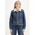 Jeansjacke LEVI'S "SHERPA TRUCKER" Gr. L (40), blau (that new new) Damen Jacken