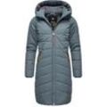 Steppmantel RAGWEAR "Dizzie Coat" Gr. XS (34), grau Damen Mäntel stylischer, gesteppter Winterparka mit gefütterter Kapuze